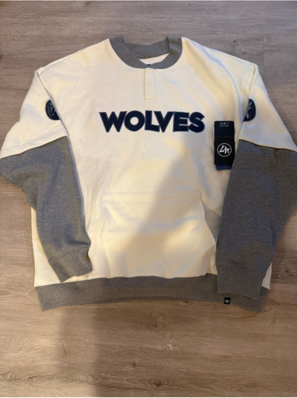 Men's 47 Brand Minnesota Timberwolves Sweatshirt XL White Grey